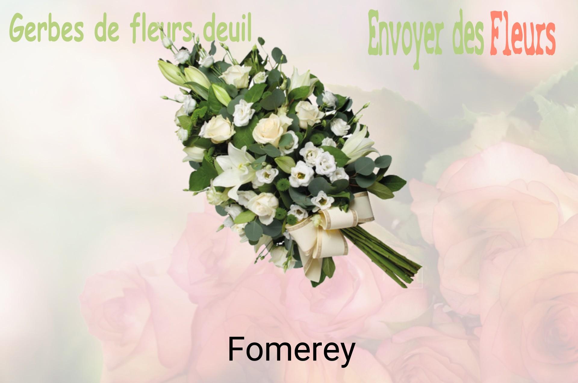 Gerbe de fleurs de deuil livrée à Fomerey